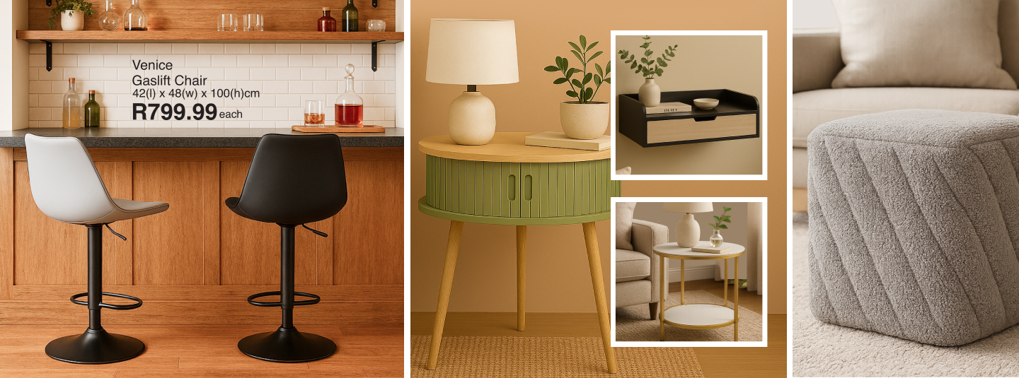 shop the furniture under R1000 category of the latest trending and core furniture that will fit a south african furniture budget