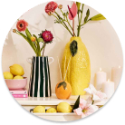 Decorative glass and ceramic vases to complement your floral arrangements