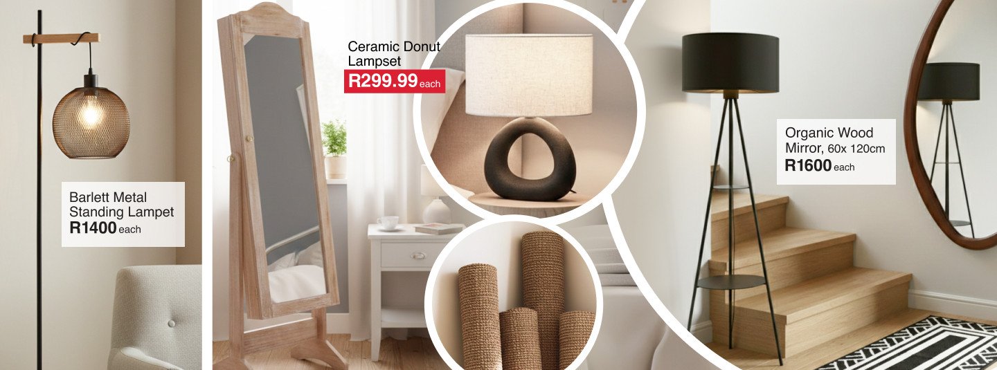 shop the mirrors lighting and rugs collection to add elegance to your south african home on a budget