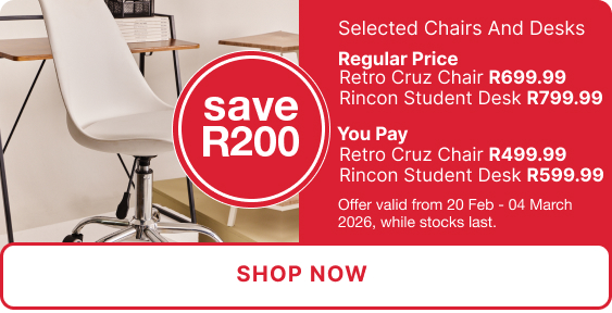 mr price home promotion on office chairs and office desks