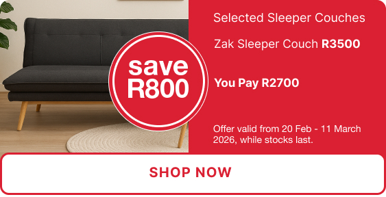 mr price home promotion on selected sleeper couches