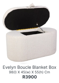 shop the evelyn boucle blanket box, shop storage and blanket boxes