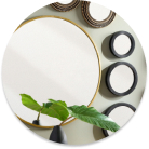 Elegant wall and floor mirrors to brighten and open up your living space
