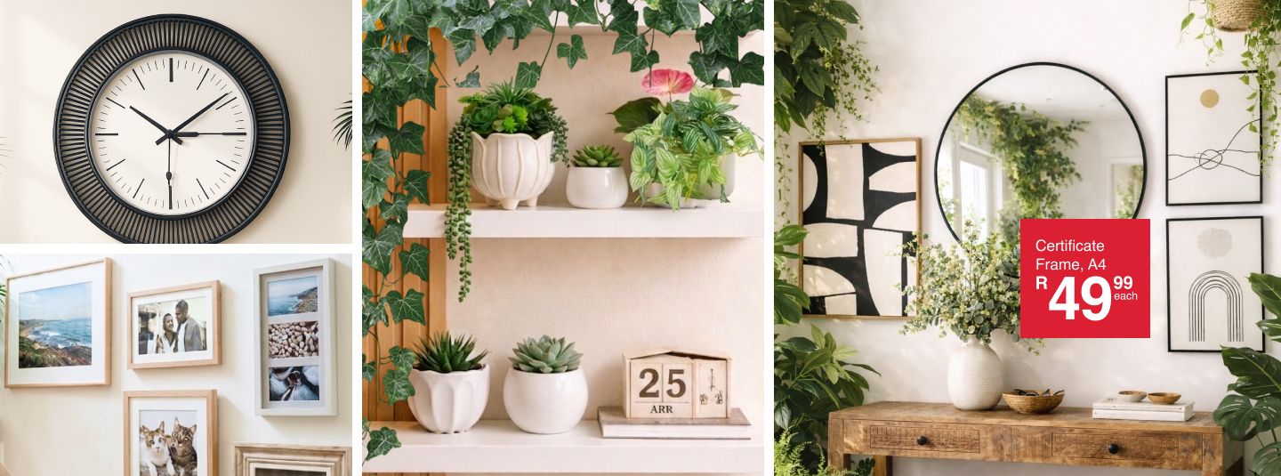 give your walls a glow up, mirrors frames, clocks and all things to hang up on your wall in one colletcion