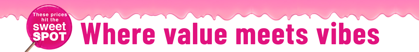 shop sweet spot campaign, buy products you love on a budget