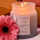 Scented candles and modern candle holders to create a cozy atmosphere