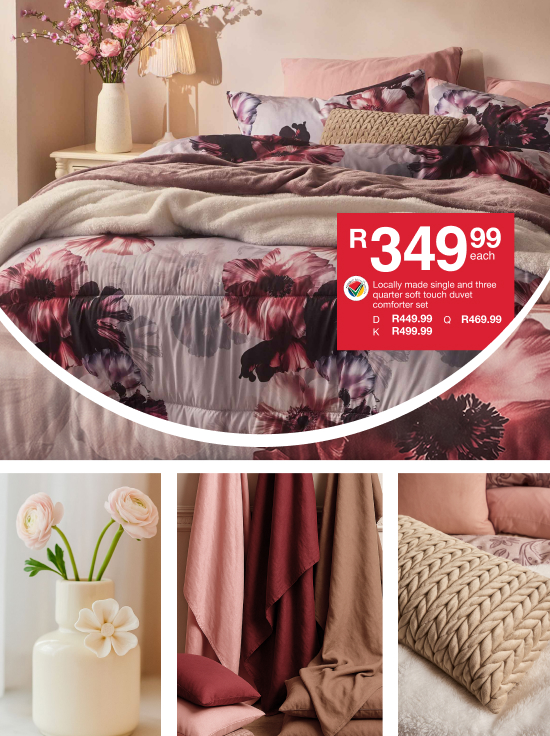 shop blooming beauty is a floral pink bedroom collection designed by mr price home