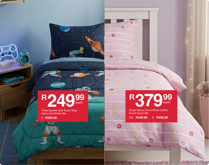 no school equals more play is a kids collection for the school holidays, shop kids toys and kids bed linen from mr price home online