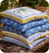 shop Printed Cotton BatesPalm Chair pad From Mr Price Home Online
