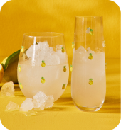 shop Embossed stemless wine glass & champagne flute from Mr Price Home Online