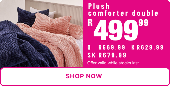 shop plush comforters Mr Price Home online