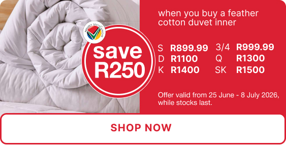 shop soft touch duvet inner from Mr Price Home
