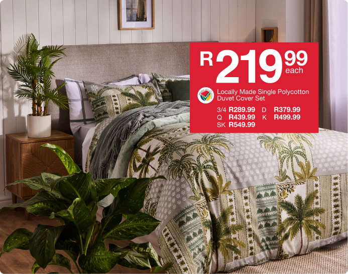 hot tropic prices is a palm botanical bedroom collection created by mr price home online