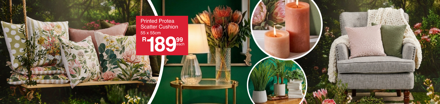 shop saved you a seat is a floral furniture and lounge colleection created by mr price home online, shop cushions, occasional chairs and candles at mr price home online