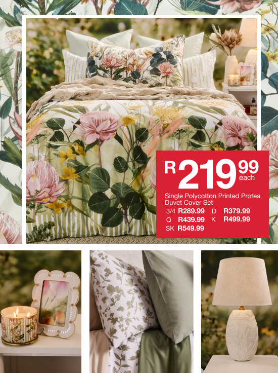 shop petals pillows and daydreams is a bedroom colleection created by mr price home online