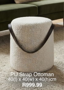 pu strapped ottoman  for r999, affordable ottomans from r999