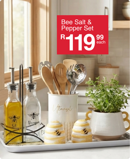 shop bees knees is a kitchen and dining bee range colleection created by mr price home online