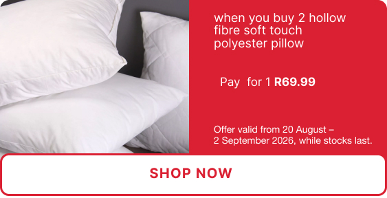 shop hollowfibre pillows on promotion