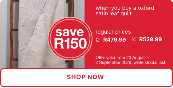 shop an oxford sating quilt from R480 on promotion