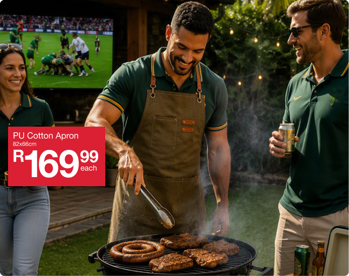 shop braai time is a rugby match day themed collection by mr price home online for outdoor hosting and game day essentials