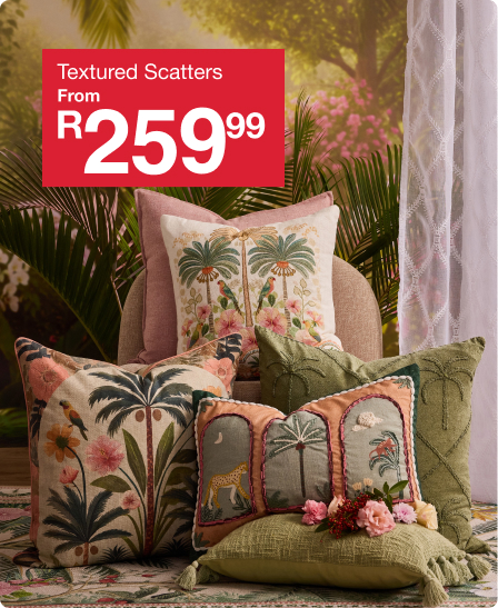 shop lush living is a floral and palm tree inspired colleection by mr price home online