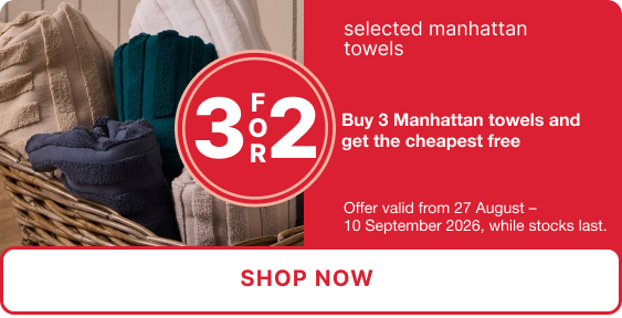 shop a manhattan towel on promotion from R119 at mr price home online