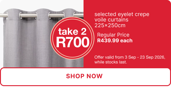 shop an eyelet crepe voile curtain promotion at mr price home online