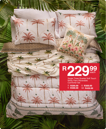 shop serving tropics is a tropical bedroom colleection by mr price home online