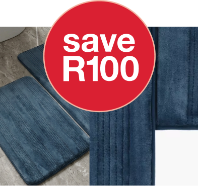 Shop 2 piece bath mat set promotion on Mr Price home online