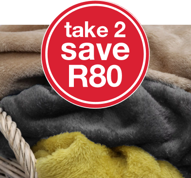 Save R80 when you buy plush blankets