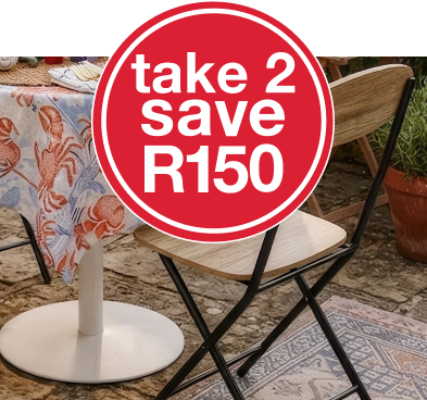 save R150 when you buy 2 dining chairs from Mr Price Home online