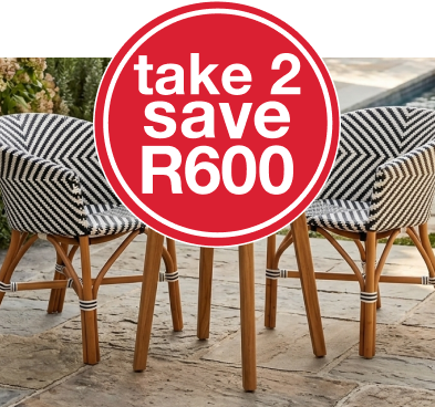 Save R600 off selected patio furniture from Mr Price Home online