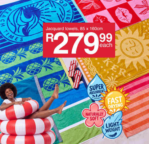 shop beach towel from Mr Price Home online