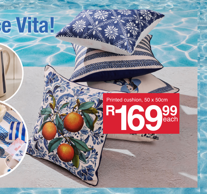 shop sunmer printed scatter cushions from Mr Price Home