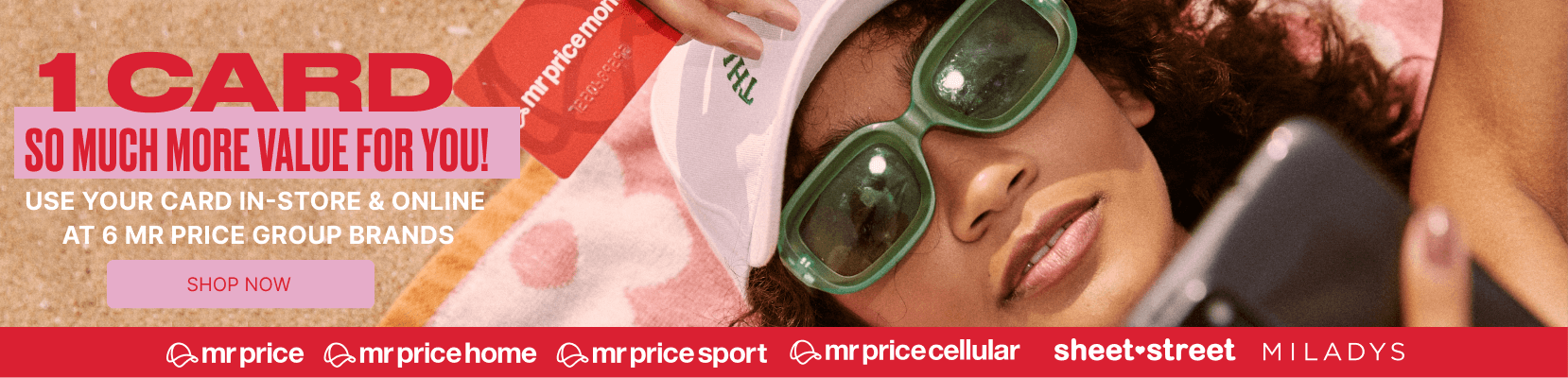 Use your Mr Price Money card across 6 brands