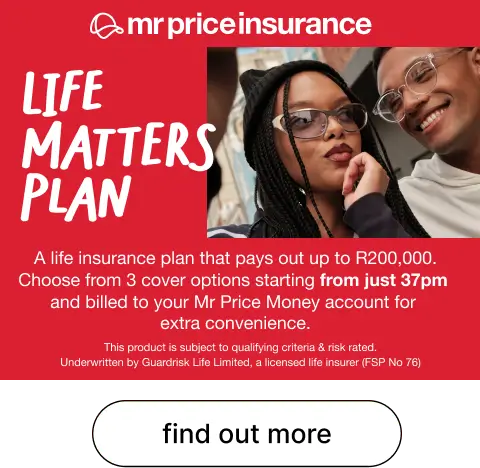 Mr Price Insurance Life Matters Plan