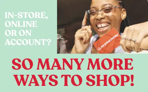 Ways to shop at Mr Price stores