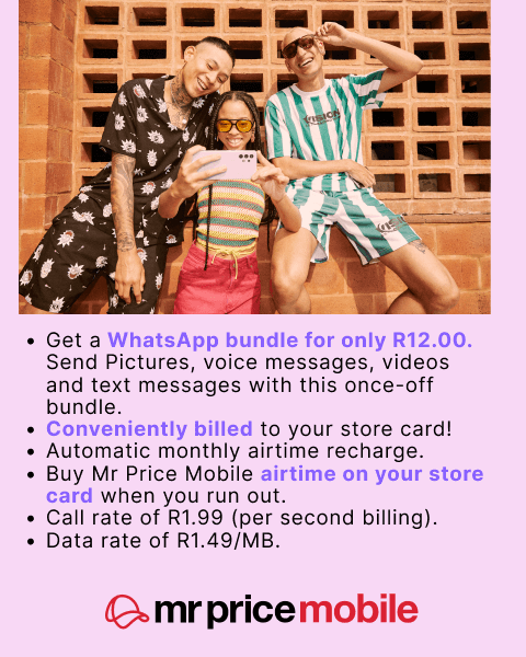 Mr Price Sim Top Up Airtime and Data Prices